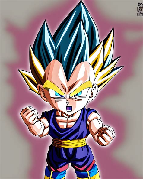 Majin Vegeta Super Saiyan Goku Dbz Anime Desenho Animado Fusion Dragon