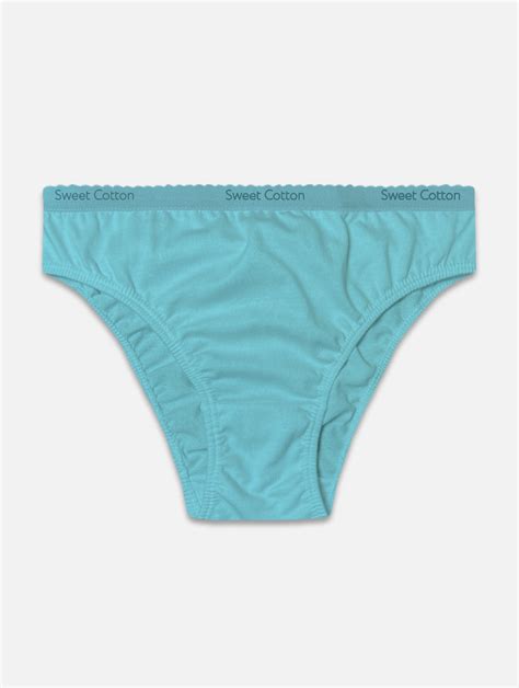 Bikini Jersey con Elástico Visible Sweet Cotton Turquesa My Underwear