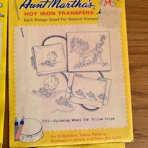 Set Of Aunt Marthas Hot Iron Transfers Etsy