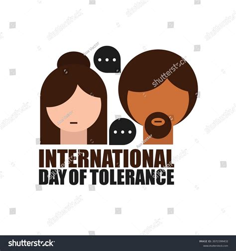 International Day Tolerance Logo People Illustration Stock Vector