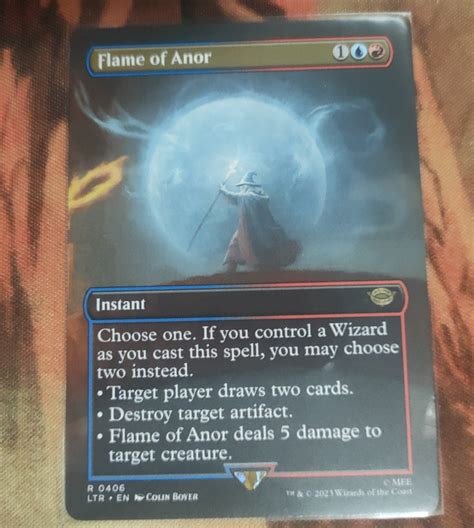 MTG LOTR Flame Of Anor Borderless Non Foil Hobbies Toys Toys