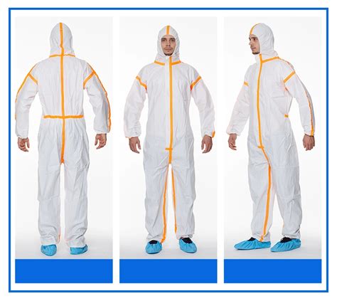 Waterproof Disposable Microporous Non Woven Coveralls PPE Suit With