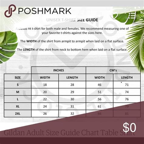 Here’s the size chart for the Gildan T-shirts | Size chart, T shirt, Chart