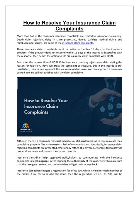 How to Resolve Your Insurance Claim Complaints