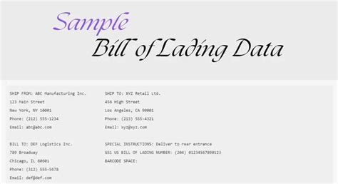 What Is A Bill Of Lading Bol In Simple Terms Auto Industry