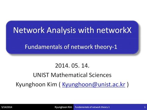 PDF Network Analysis With NetworkX Fundamentals Of Network Theory 1