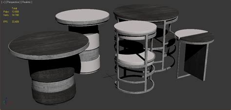 Oasis Eros Orio Medea End Tables 3D Model 9 Max Obj Fbx Free3D