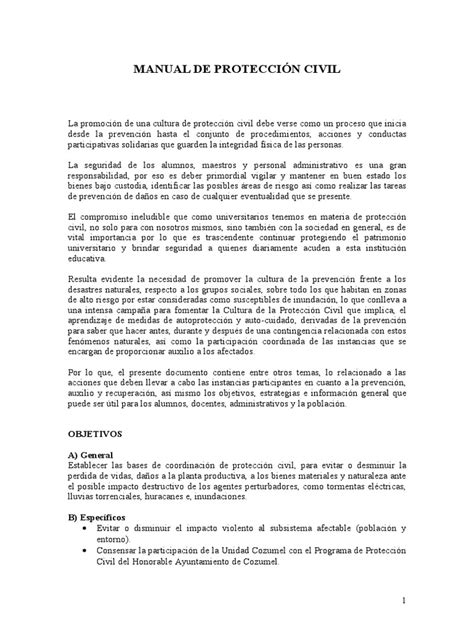 Manual De Proteccion Civil Pdf Ciclones Tropicales Meteorología