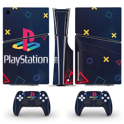 Classic Playstation Symbols PS5 Slim Skin Sticker Cover - ConsoleSkins.co