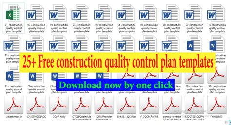 Free Construction Quality Control Plan Template