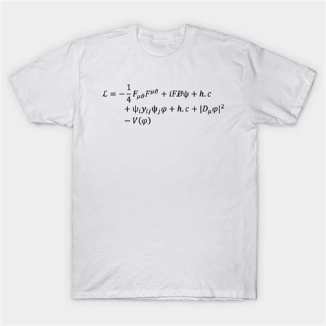 standard model lagrangian, lagrangian of the universe, physics and science - Physics - T-Shirt ...