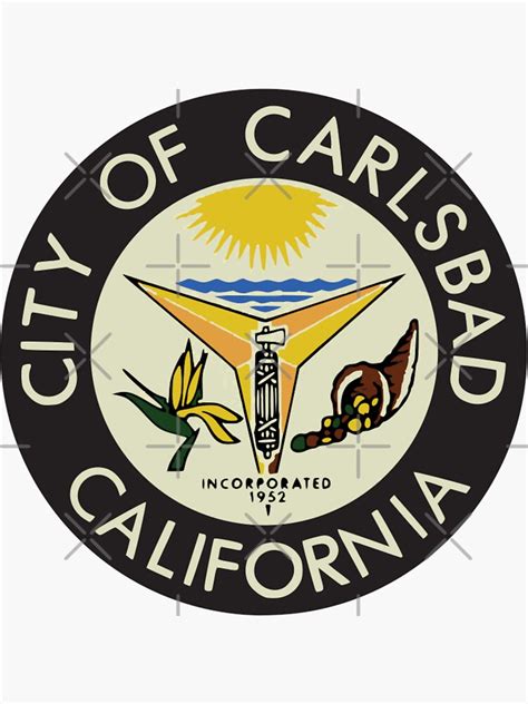 Seal Of Carlsbad California Sticker For Sale By Shav Redbubble