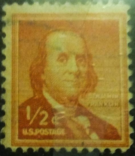 United States Postage 1 2 Cent Stamp Benjamin Franklin Ebay