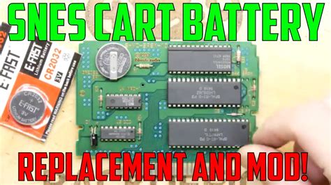 How To Replace A Super Nintendo Cartridge Save Game Battery Youtube