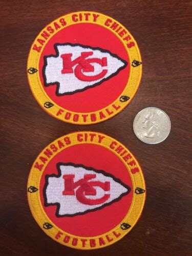 2 Kansas City Chiefs Embroidered Iron On Patch Lot 3 Ebay