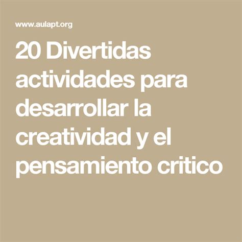 20 Divertidas Actividades Para Desarrollar La Creatividad Y El