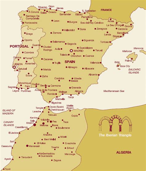 Map Of Spain And Portugal And Morocco Secretmuseum