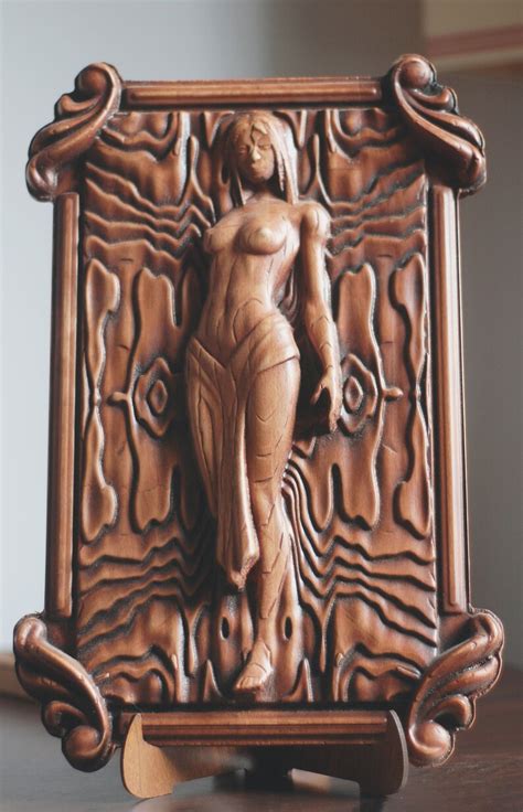 Carved Naked Woman Wood Art Hand Carving Sculpture Woman Figurine