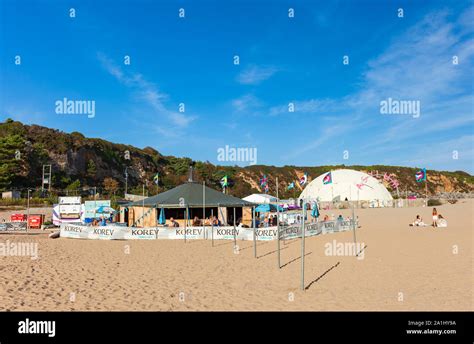 Carlyon Bay Cornwall Stock Photo Alamy