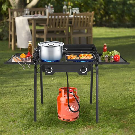 Winado 2 Burner High Pressure Propane Outdoor Stove With Windscreen