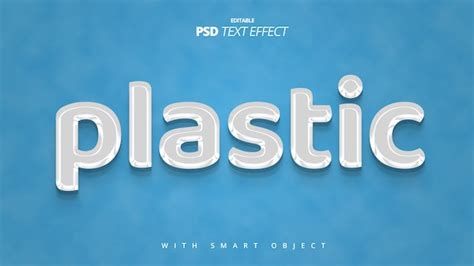 Diseño de plantilla de efecto de texto editable 3d de plástico para