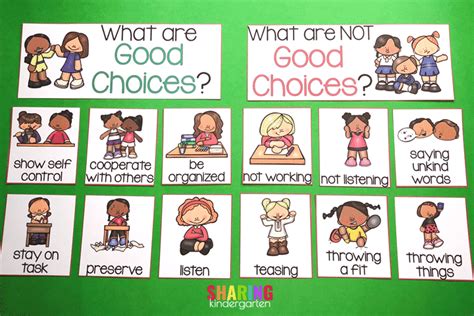 Good Choices and Bad Choices - Sharing Kindergarten