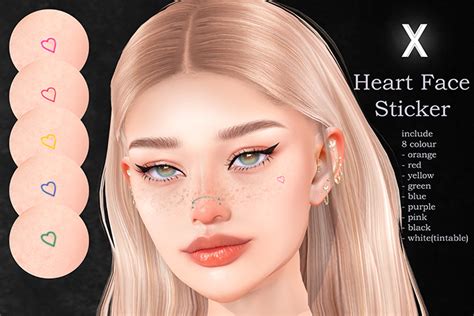 Second Life Marketplace Sól Heart Face Tattoo