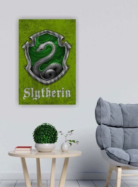 Placa Decorativa Harry Potter Casa Sonserina X Cm Madeiramadeira