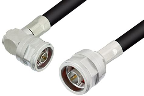 N Male To N Male Right Angle Cable Using LMR 400 Coax