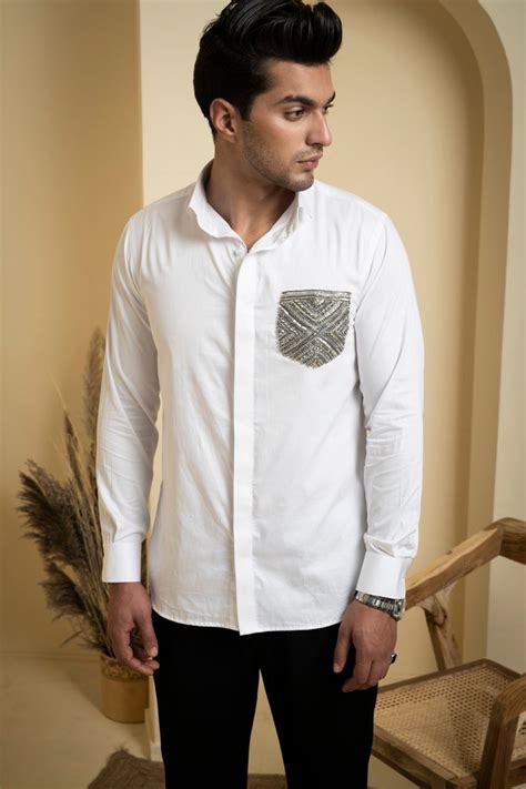 Men's White Color Elnor Full Sleeves Shirt - Hilo Design | Shirt ...