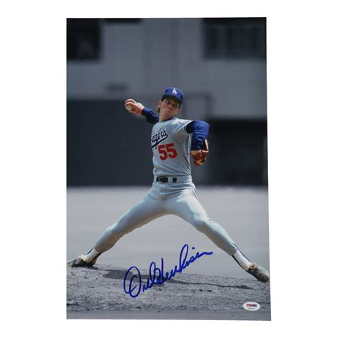 Orel Hershiser Signed Dodgers 12x18 Photo PSA Pristine Auction