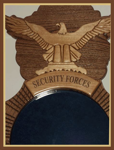 Air Force Security Forces Shadowbox - Woodknot Woodworks