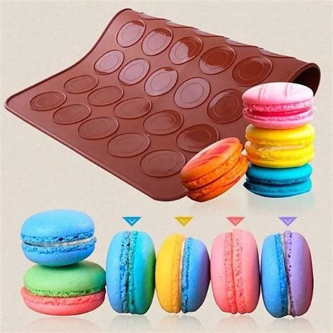 48 30 Holes Non Stick Silicone Macaron Macaroon Pastry Oven Baking