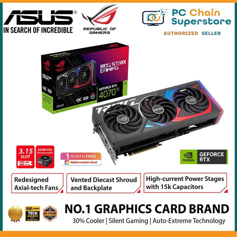 Asus Rog Strix Geforce Rtx 4070 Ti 12gb Gddr6x Oc Edition 4070ti