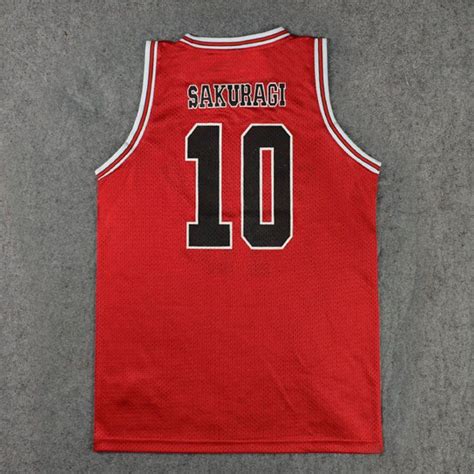 Slam Dunk Sakuragi Hanamichi No10 Basketball Jersey Back