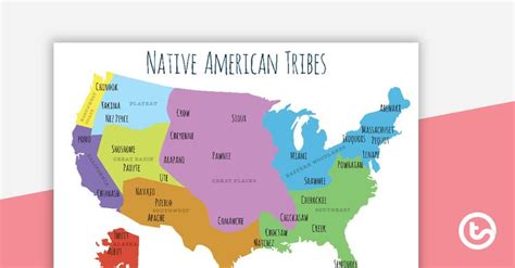 Printable Map of Native American Tribes of North America | Native ...