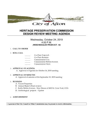 Fillable Online Historic Preservation Commission Afton Mn Fax Email