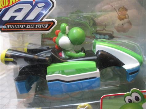 Hot Wheels Ai Mario Kart Yoshi Racing Smart Car Body Cartridge Kit Playset Cib