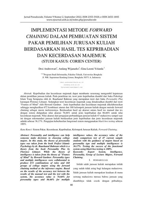 PDF IMPLEMENTASI METODE FORWARD CHAINING DALAM PEMBUATAN SISTEM PAKAR