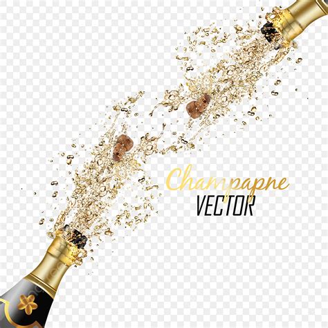 Champagne Splash PNG Transparent Hand Drawn Creative Texture Splashing