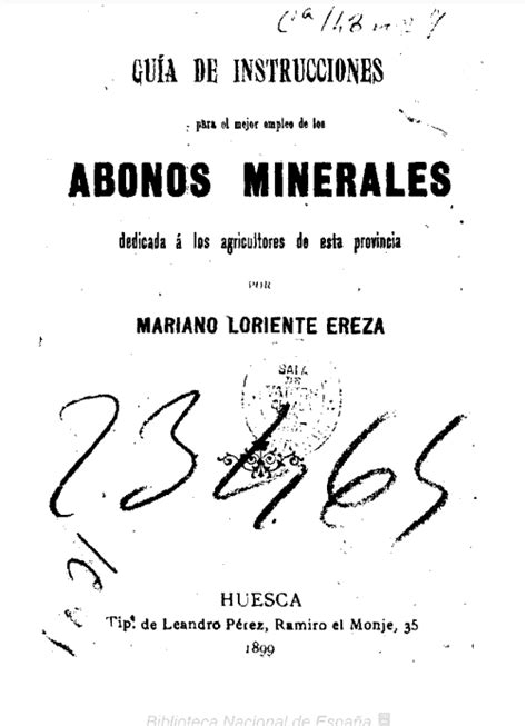 Guia De Instrucciones Para El Mejor Empleo De Los Abonos Minerales