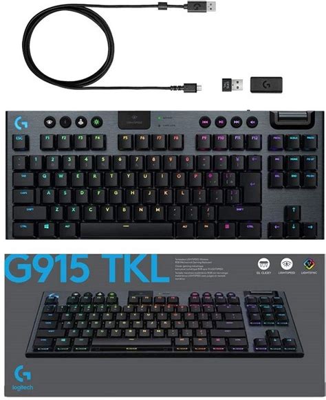 Logitech G915 TKL Tenkeyless Lightspeed Wireless RGB Mechanical Gaming