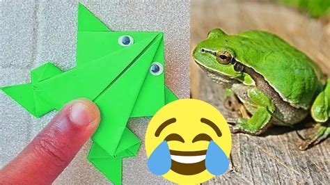 How To Make A Jumping Paper Frog How To Make Paper Frog That Jumps