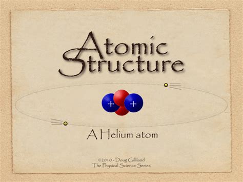 Atomic Structure + + A Helium atom