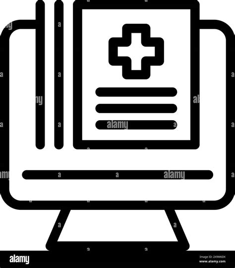 Vector illustration of medical report icon for electronic health record
