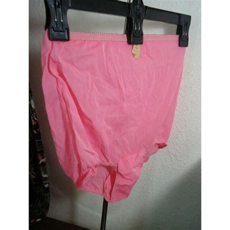 Nos Vtg 60s Bright Pink Nylon Panties Dbl Gusset No C… Gem