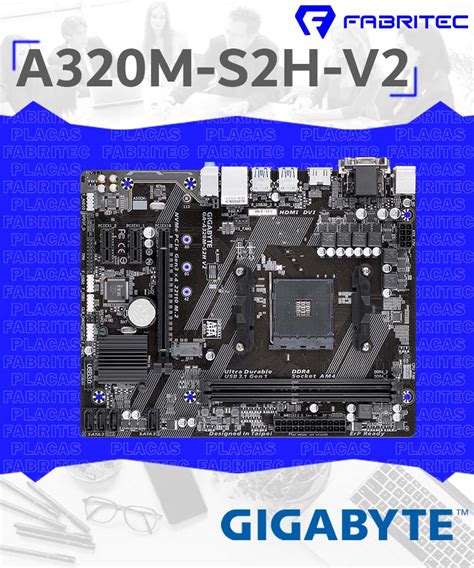 Motherboard gigabyte a320m-s2h-v2 ( ga-a320m-s2h-v2 ) am4 | amd ...