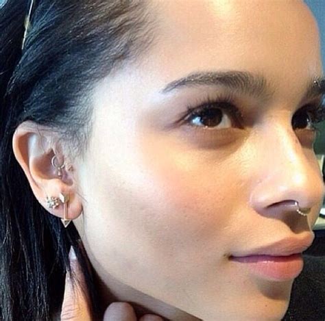 Pin By Anna G On Piercing Zoe Kravitz Ear Piercings Piercings