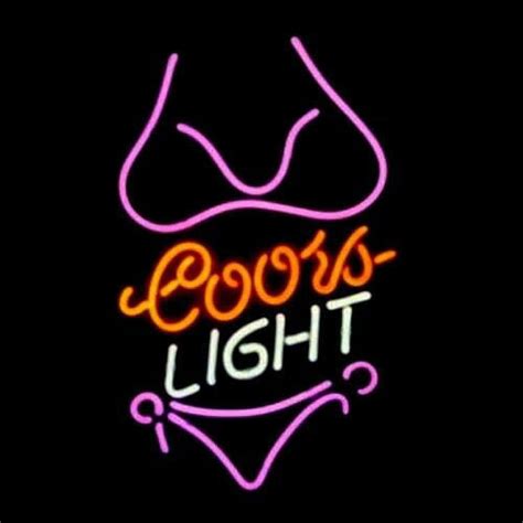 Queen Sense 17 X14 Coor Light Bikini Neon Sign Man Cave Handmade Neon Light 117CLBPP Walmart