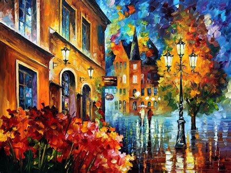 LUCKY NIGHT PALETTE KNIFE Oil Painting On Canvas By Leonid Afremov